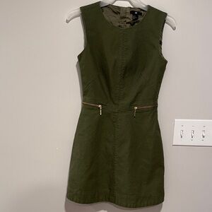 H&M Olive Green Mini Dress - size 6